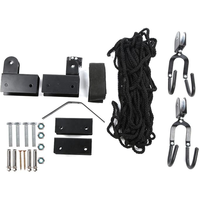 Palan Kayak Multifonctionnel Support de Rangement de Garage Ascenseurs Canoë Accessoires black