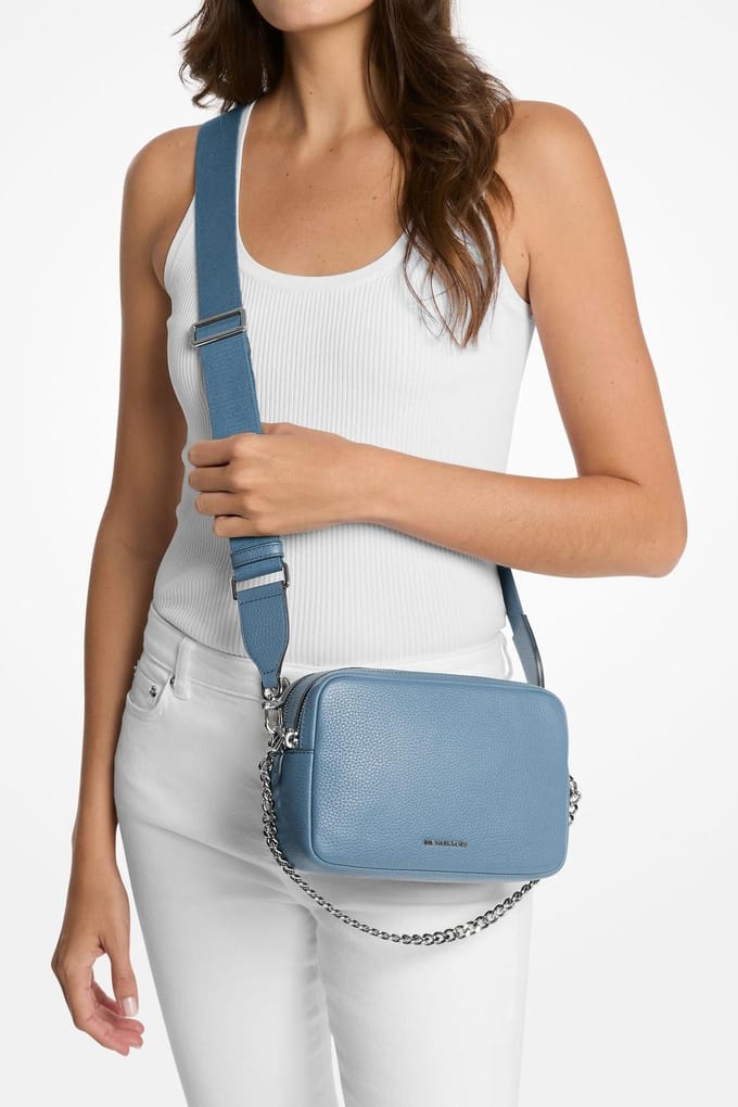 Michael Kors Medium Double Zip Chain Camera Crossbody Chambray Taglia: OS | Borse a tracolla Outlet | Donna