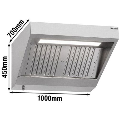 GGM Gastro Wandhaube - 1000mm - mit Filter & Lampe
