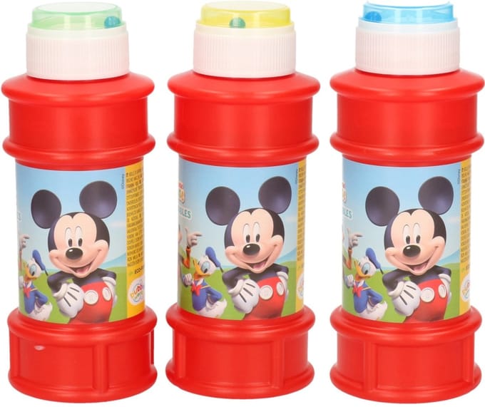 Disney Mickey Mouse bellenblaas - 3x - met spelletje - 175 ml - voor kinderen