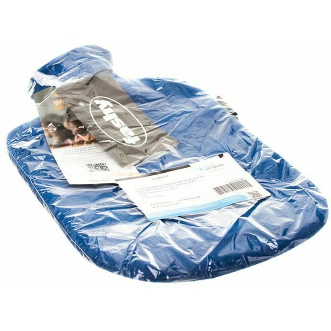 Fashy warm water kruik - Fleece hoes blauw- 2 liter