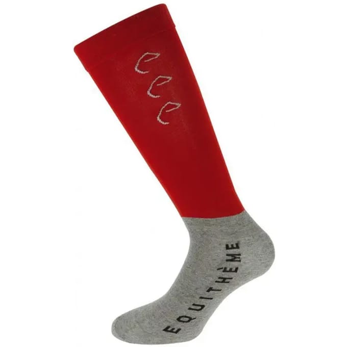 Equithème Showsokken Equitheme 2-pack Donkerrood