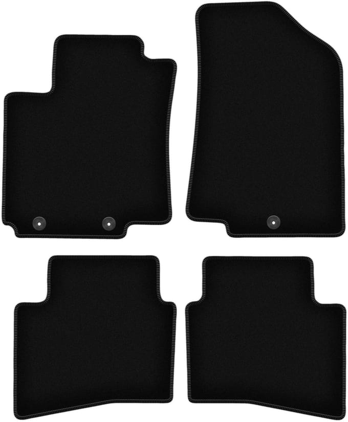 BASIC zwarte veloursmatten voor: Kia Rio III UB hatchback (2011-2017)