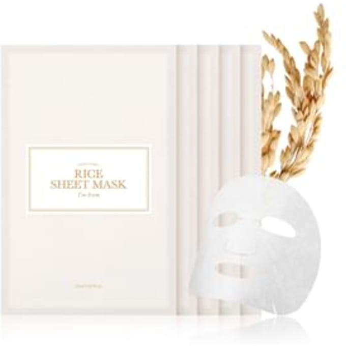 I'm From, Rice Beauty Sheet Mask, 5 sheets, 20ml (0.67fl oz) each white