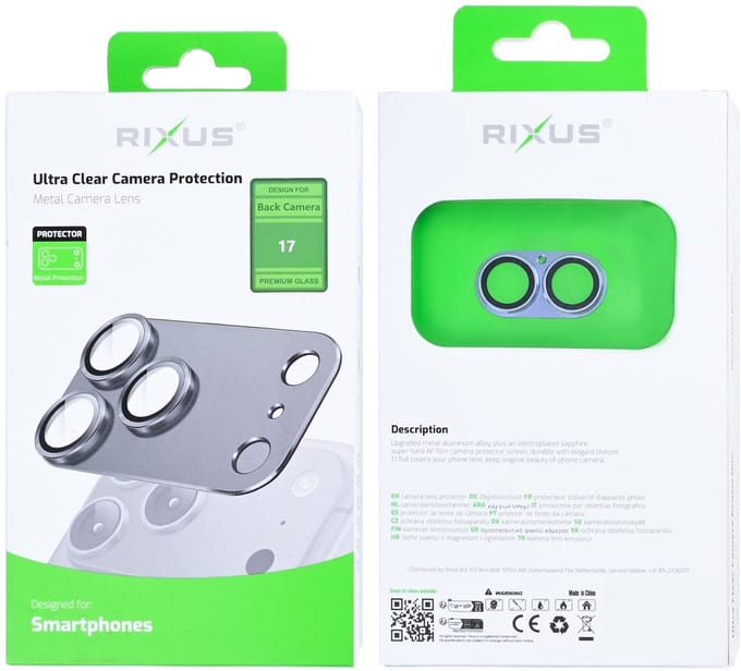 Rixus Ultra Clear Camera Protection For Apple iPhone 17 Mist Blue