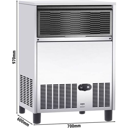 GGM Gastro Eiswürfelbereiter - Zylinder - 93 kg/24 h Zilver