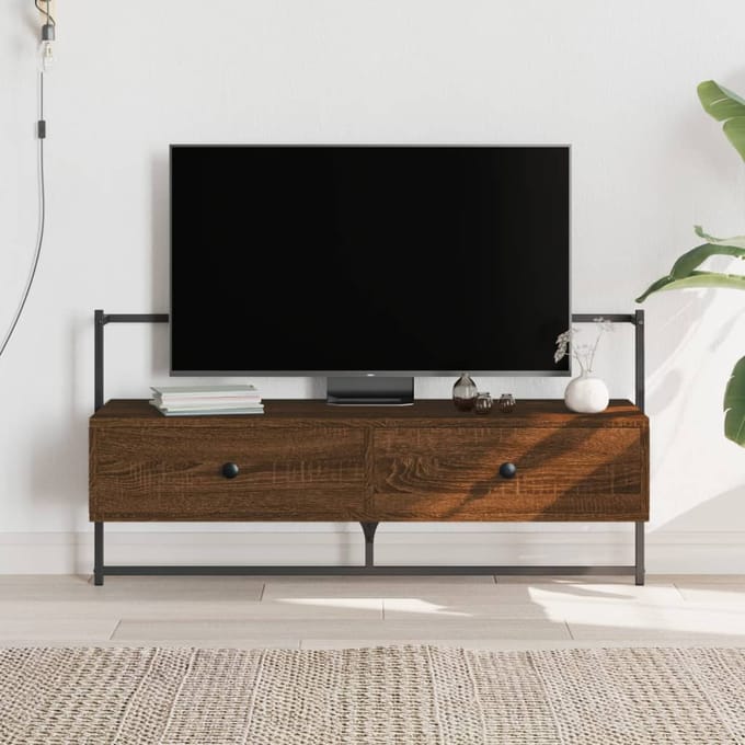 vidaXL - Tv-meubel - wandgemonteerd - 100,5x30x51 - cm - hout - bruin - eikenkleur
