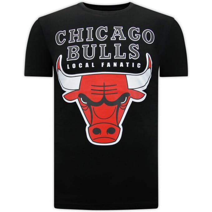 Bulls Classic Design Heren T-shirt - Zwart