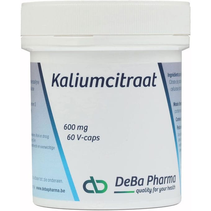 Deba Pharma Kaliumcitraat 600mg 60 Capsules