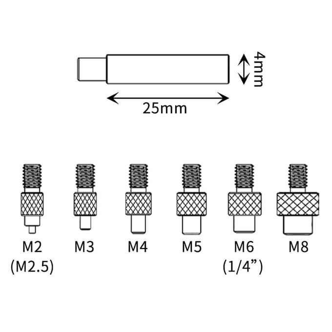 3D-printen Hot Melt Heat Knurled Embed Injection Koperen Inzetmoer 345 stuks met 7 stuks HeatSet veelkleurig