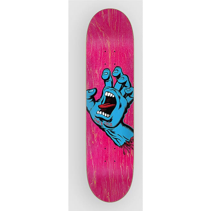 Santa Cruz Screaming Hand 7.8" Skateboard Deck roze