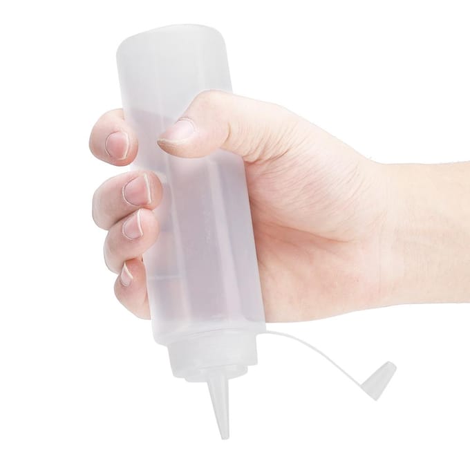 240ml 10 stuks / Set Plastic Condimentdispenser voor Saus Olie Crème Azijn (Wit) wit