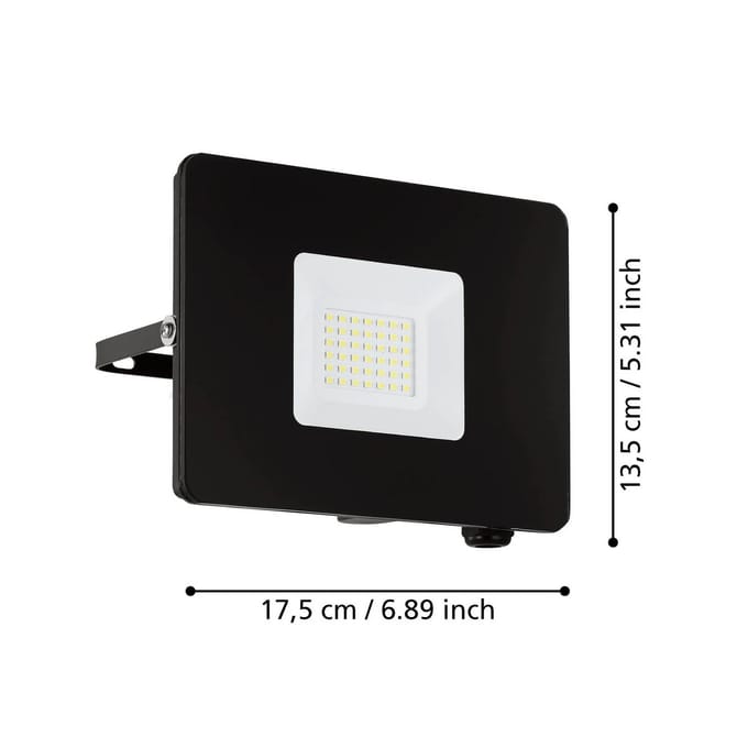 EGLO FAEDO 3 Buitengebruik muurverlichting Zwart SMD LED Module LED 30 W A+