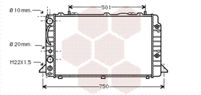 Van Wezel - RADIATOR VOOR AUDI 80 B3 1986-1991 8A0121251A