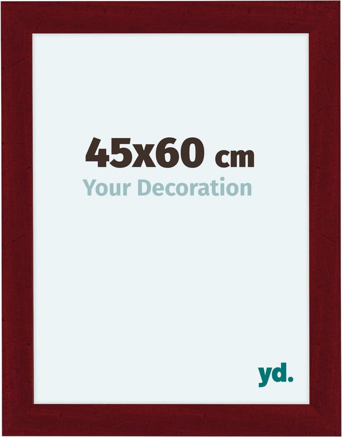 Your Decoration - Fotolijst 45x60 cm - MDF - Wijnrood Geveegd - Como