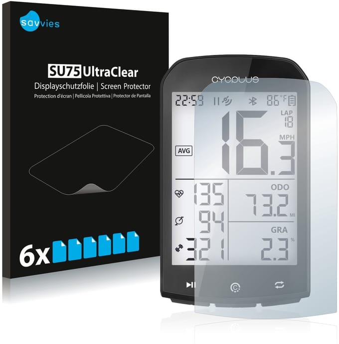 Savvies - Screenprotector voor Cycplus M1 2.9" - Folie Beschermfolie transparant 6 Stuks