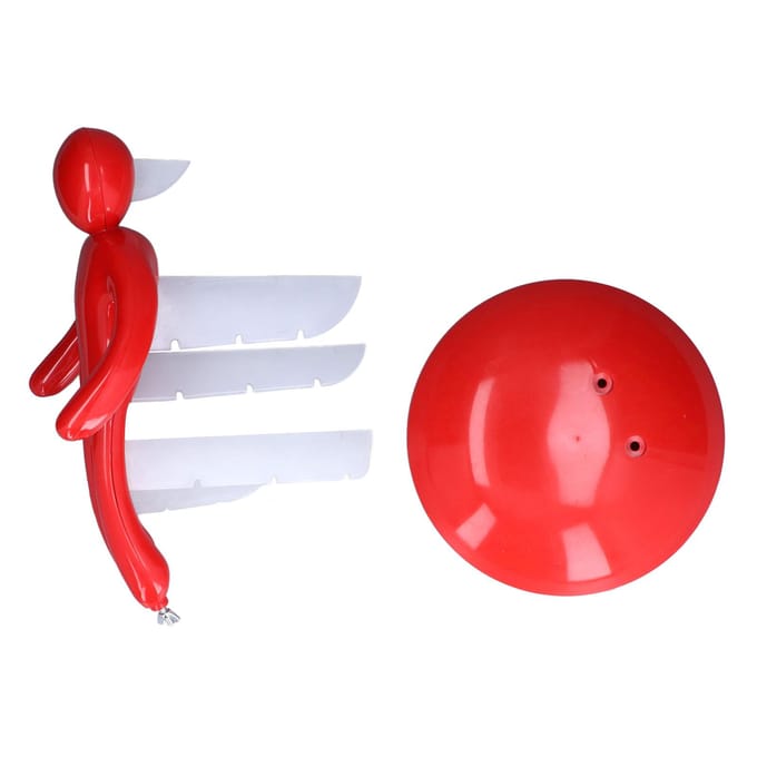 Rode Mensvormige Messenhouder Multifunctionele Nieuwigheid Messenhouder Grappige Keukenmessenhouder red