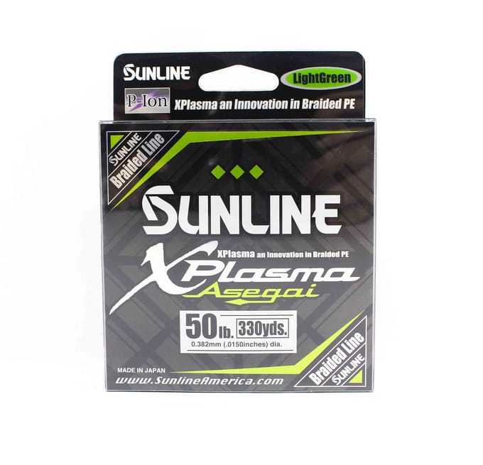 Sunline PE Line Asegai Xplasma 330yds PE 5 50lb Vert Clair (6810) vert clair