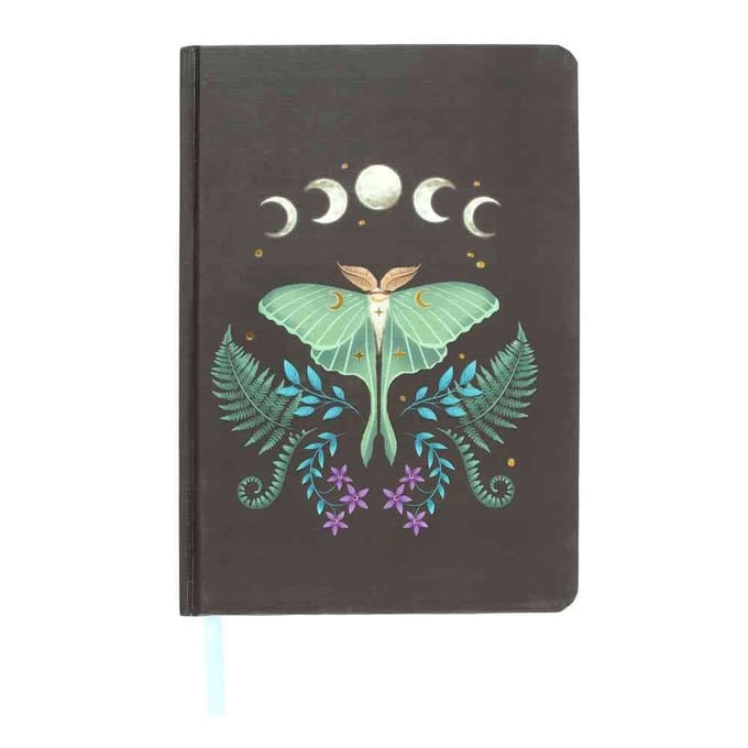 Something Different - Luna Moth A5 Notitieboek met Maanfases - Multicolours - (hxbxd) ca. 21cm x 14,6cm x 1,7cm