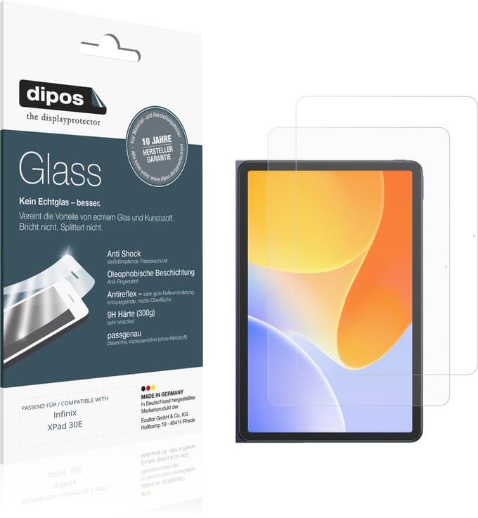 dipos – 2x Matte Pantserfolie geschikt voor Infinix XPad 30E | 9H Screenprotector