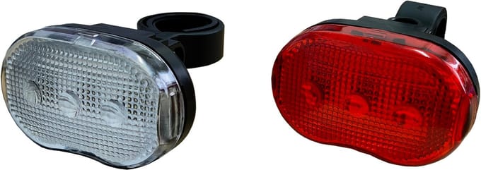 DULA Fietsverlichting - Voor en Achter - Fietslamp set Wit - Rood - Fietslampjes - 1 set