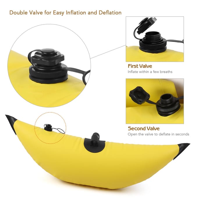 Kayak PVC Gonflable Stabilisateur Kayak Canöe Bateau de Pêche Debout Flotteur Système de Stabilisation blanc