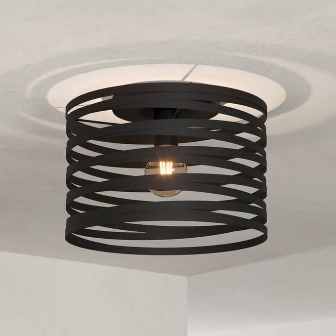 EGLO Cremella Plafondlamp - E27 - Ø 37 cm - Zwart