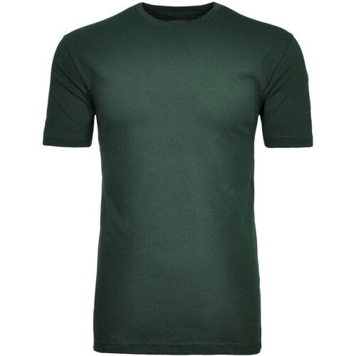 Ragman T-Shirt Uni Round Neck Single Jersey Donker Groen / male