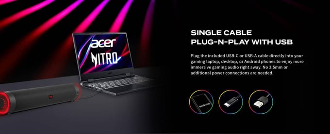 Acer Nitro gaming soundbar