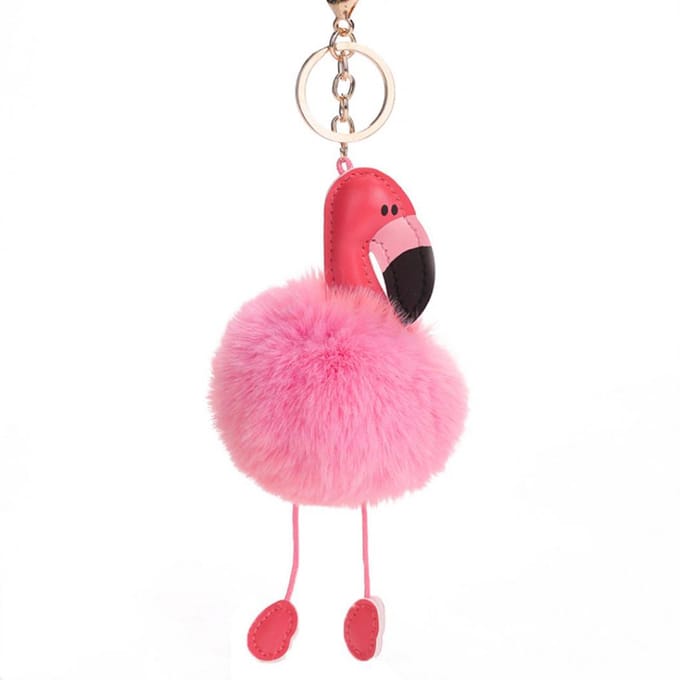 Pluche Flamingo Hanger Sleutelhanger Sluiting Sleutelhanger Sleutelhanger Handtas Auto Decoratie rozerode kleur