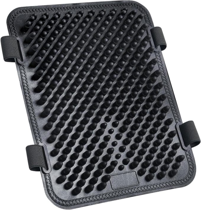 Motorzadelkussen - Motorfiets comfort - Lange ritten - Ademend ontwerp - 20 x 20 cm - Zwart