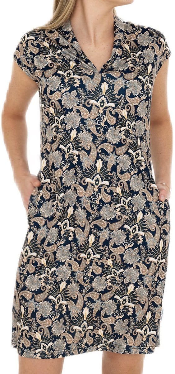 Func Factory dames Jurkje Sandy dark paisley maat 46