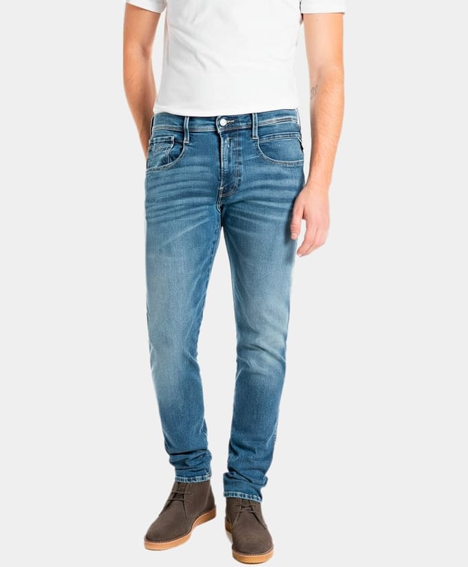 Replay Blauwe denim stretchjeans