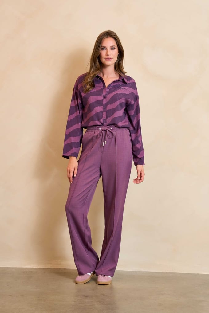 Blouse Tova | Purple Faded Stripe
