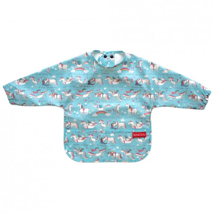 Eenhoorn waterproof slabbetje met lange mouwen - Tyrrell Katz