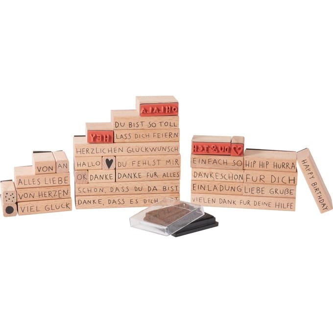 Stempel set XL "Liefdes groeten"
