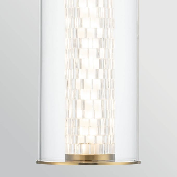 Quintiesse LED wandlamp ESPADA, goud geborsteld, Ø 16 cm, metaal IP44