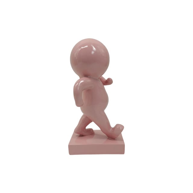Present Time Ornament Amigo Walking Medium - Zachtroze - 10.5x9.8x20cm - Modern - Kunststof