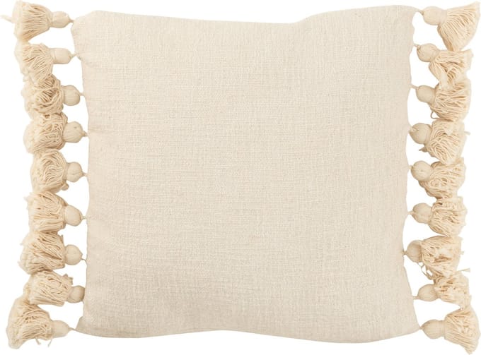 J-Line kussen Kwastje - katoen - beige