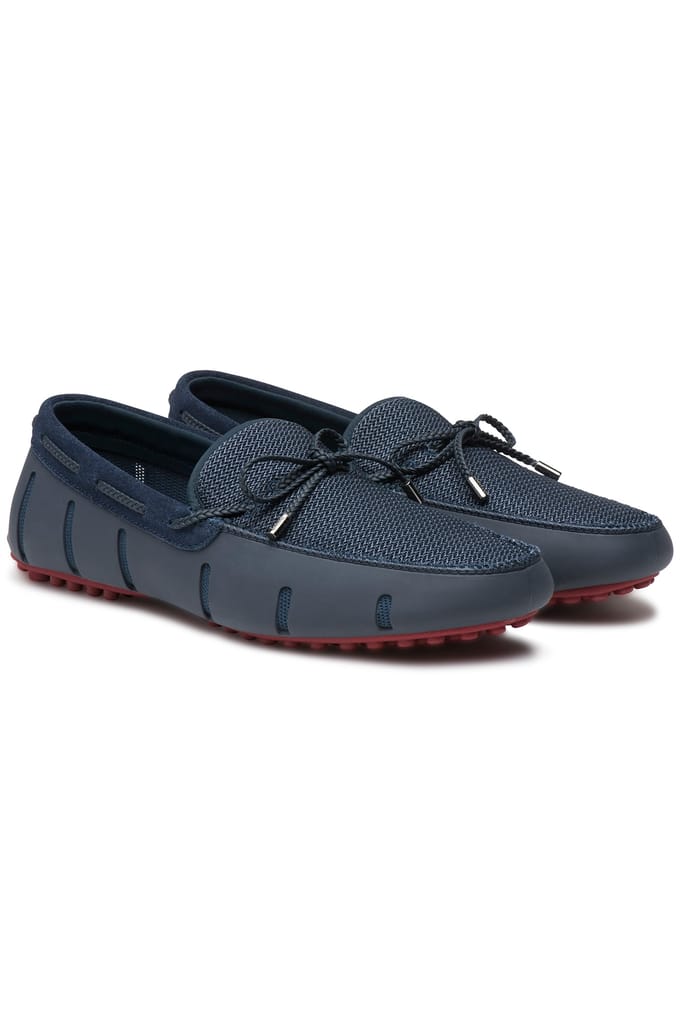 SWIMS Braided Lace Lux Loafer Driver Navy/deep Red Größe: 40 | Loafer Outlet | Herren | Rot