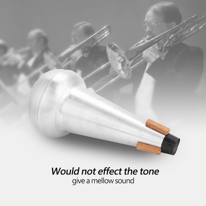 Professionele Tenor Trombone Demper Oefen Demper Sourdine Muziekinstrumenten Accessoire gray