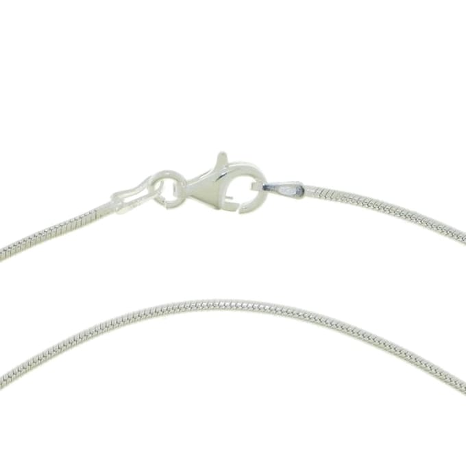 SilverGems Zilveren slangen ketting met dikte 1,2 mm 45 cm lengte