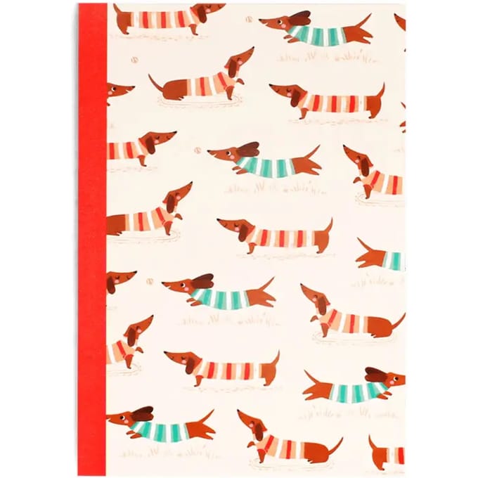 Notitieblok a5 motief Rex London Chien Saucisse