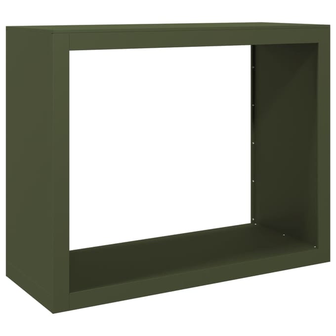 vidaXL - Haardhoutrek - 100x40x80 - cm - staal - groen