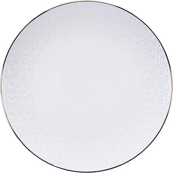Tokyo Design Studio - Nippon White Gold Rim Plate 30cm Stripe
