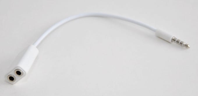 Hoofdtelefoon Computerkabel splitter - 3.5mm -wit