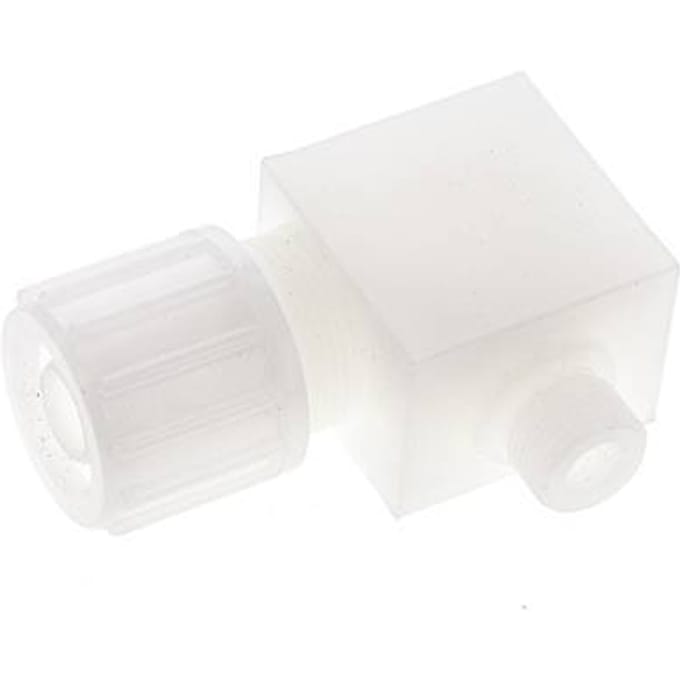 20x13mm & G3/8'' PVDF L-Vorm Knelfitting Buitendraad 10bar Kunststof en Polyamide