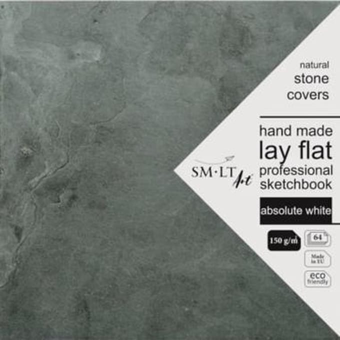 SMLT schetsboek Lay Flat 19,5x19,5 cm 150gr 64 vel tekenpapier.