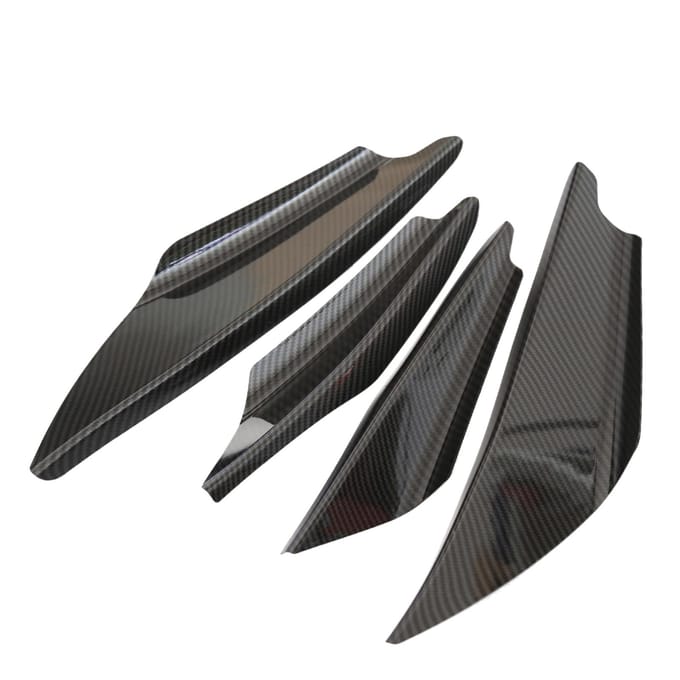 Universele auto voorbumper spoiler lip splitter vin splitters carrosserie spoiler canards refit kit decors zwart