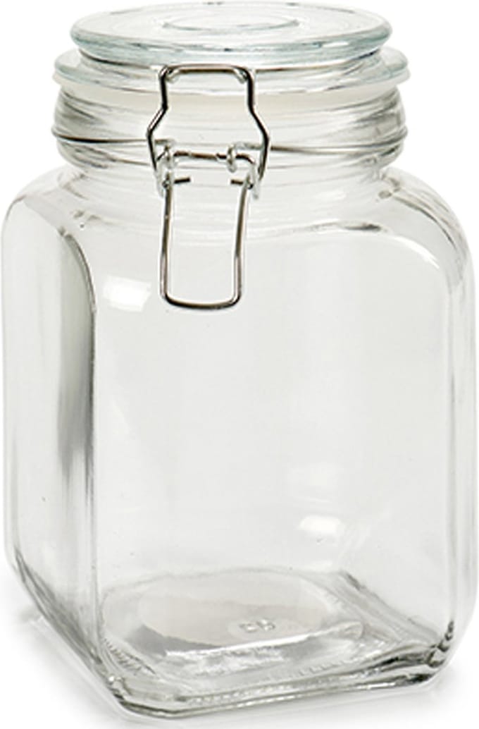 Vivalto Voorraadpot/bewaarpot - Caja - 1.2L - glas - beugelsluiting - D11 x H17 cm